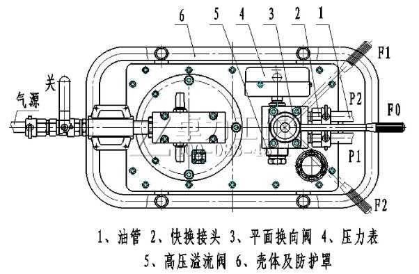 氣動錨索張拉機具氣動泵結(jié)構(gòu)圖