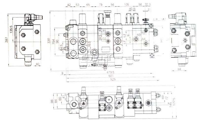 LTZJ-20/10煤礦用全液壓坑道鉆機(jī)專用多路換向閥