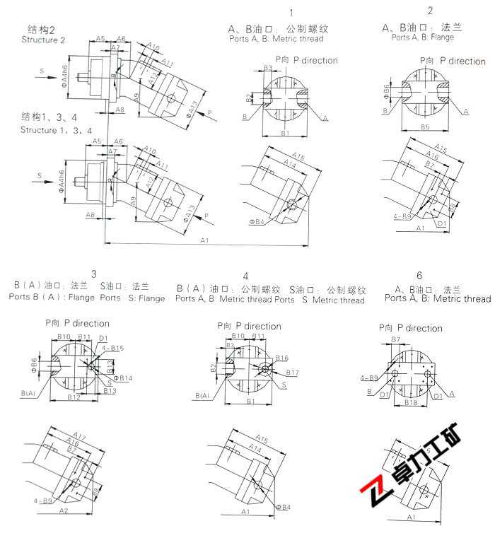 A2F定量泵/馬達(dá)外形尺寸